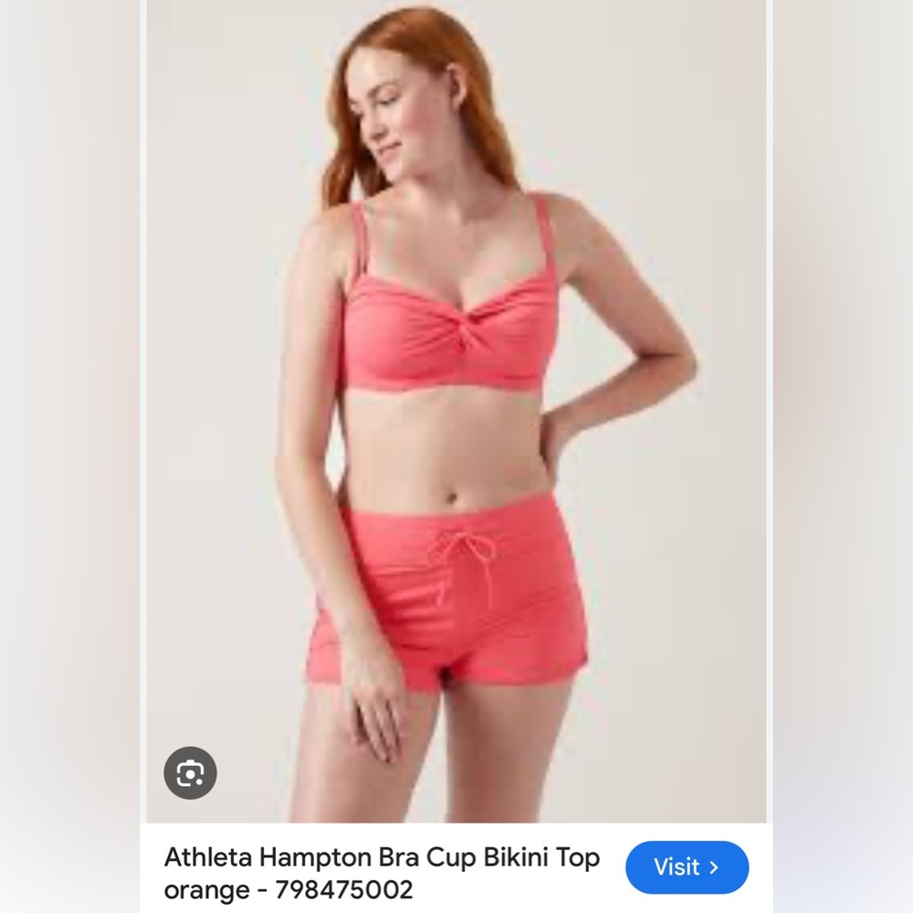Athleta Hampton Bikini top in pink 38D/DD New With Tags sold out online
